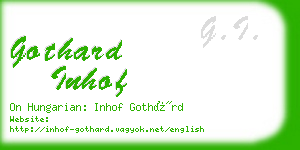 gothard inhof business card